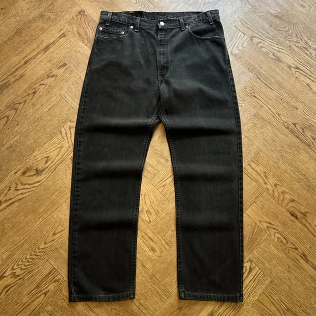 [36]00's 리바이스 Made in USA 505 흑청 데님 팬츠
