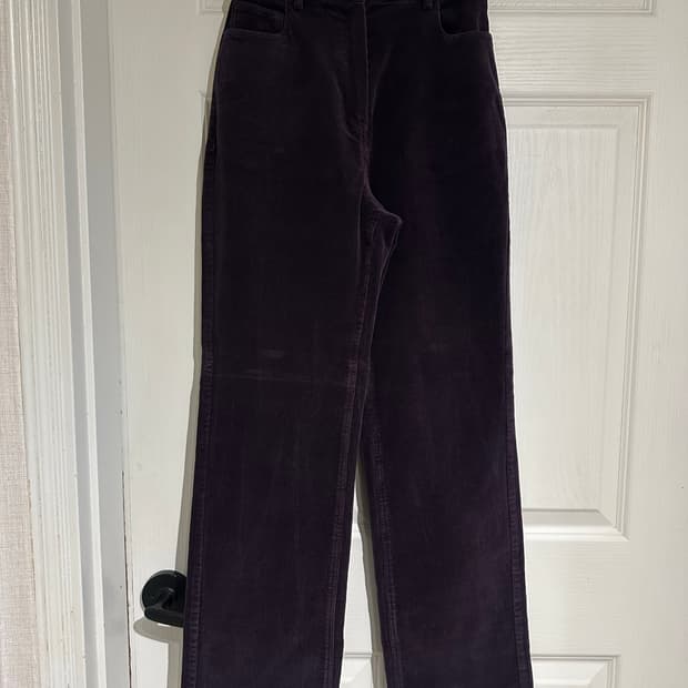 포니테일 코듀로이 팬츠 퍼플 컬러