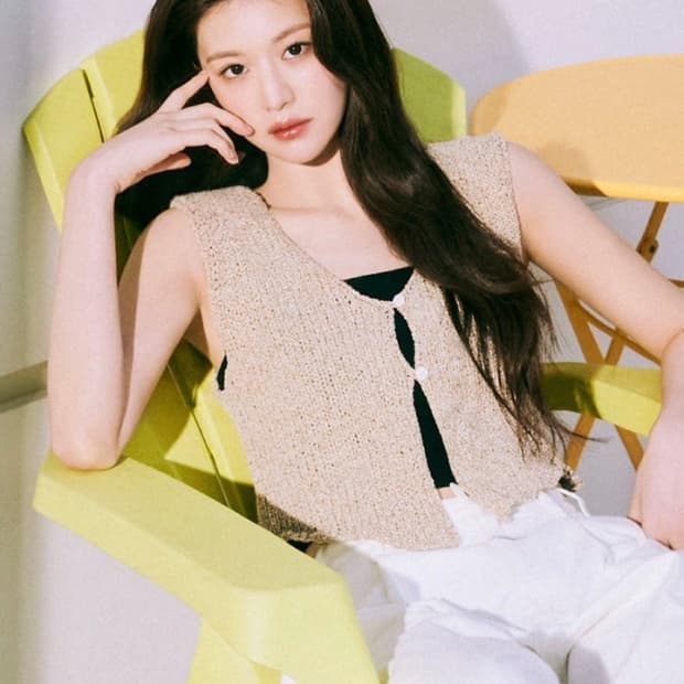 마리떼 니트 베스트 조끼 오트밀 free size