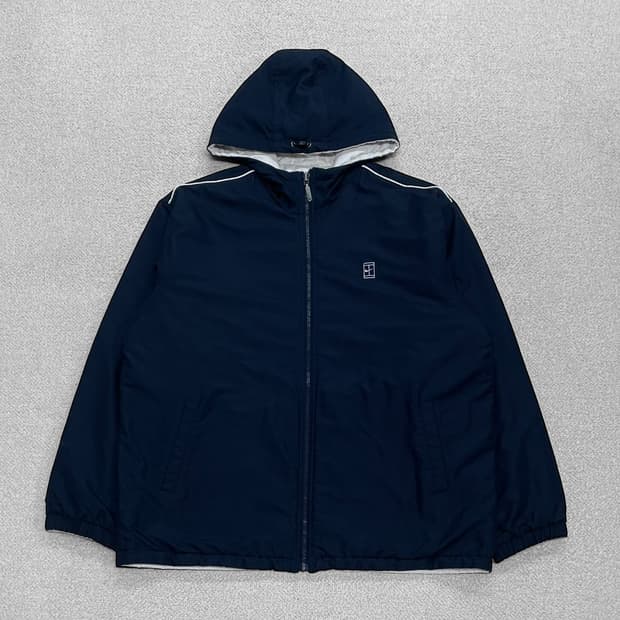 나이키 00s 올드스쿨 테니스 빅 로고 리버시블 후드 점퍼