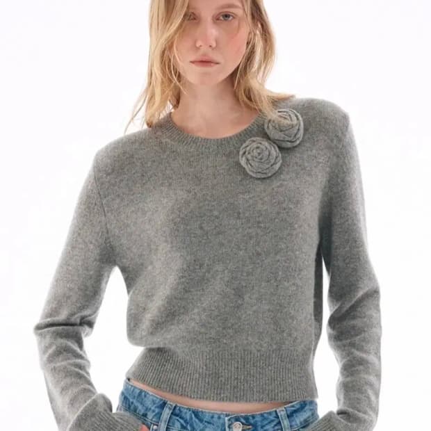 여성 os 마르디메르크디 니트 긴팔 캐시미어 울 혼방