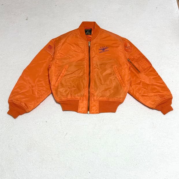AMECO 오렌지색 항공 점퍼