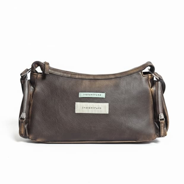 인스턴트펑크 빈티지 에코 레더 숄더백