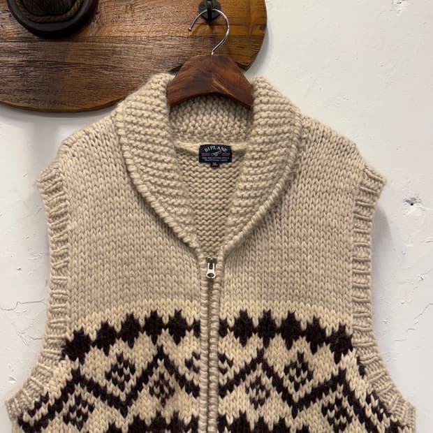 3L) Nordic Wool 100% Knit 2-Way Zip Vest