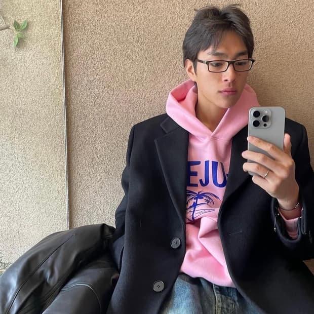 컬렉트피시스 제주도 후드 핑크 m 팝니다