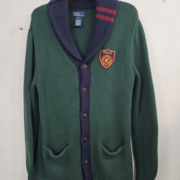 폴로랄프로렌 숄카라 니트 가디건