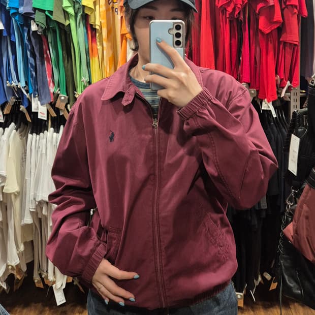 폴로 면 자켓 탈론지퍼 M