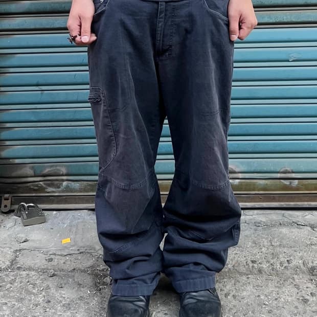 oxylane faded double knee work pants