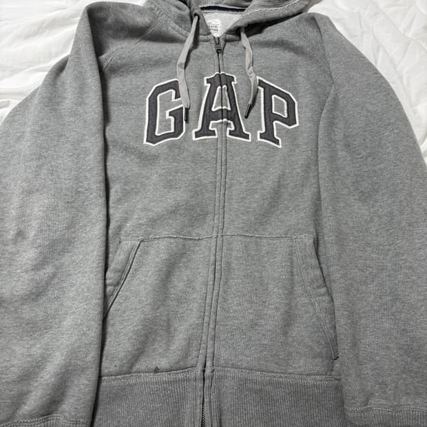 빈티지 갭 그레이 후드집업 회색 gap stc 후드티