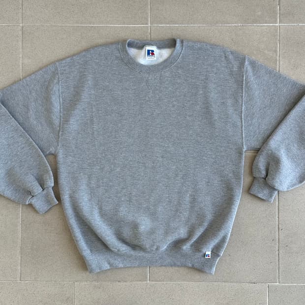 90s 빈티지 러셀 스웻셔츠 그레이 L