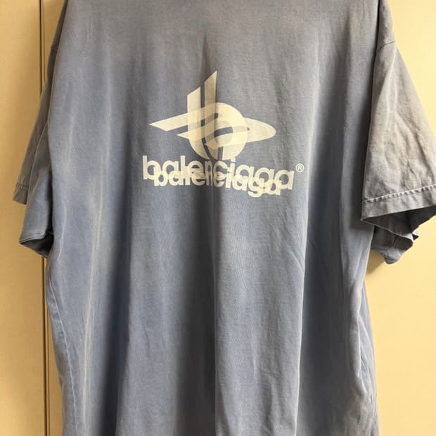 [3] 발렌시아가 레이어드 스포츠 로고 반팔