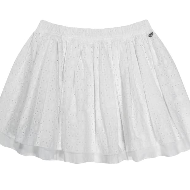코이세이오 플라워 펀칭 스커트 화이트