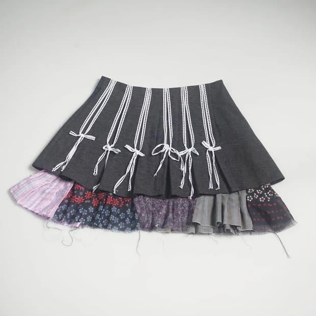 Garbage Core fiocchi skirt