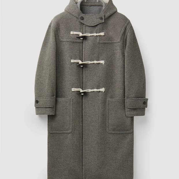 쿠어 더플코트 떡볶이 코트 (다크그레이멜란지)