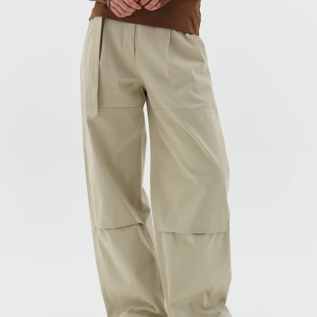 로우클래식 BELTED STITCH PANTS(KH)