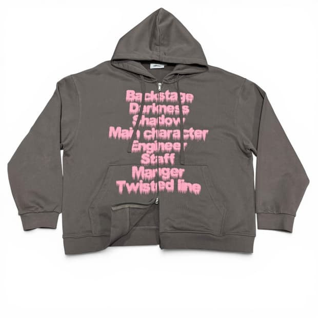 M 엑스톤즈 브라운 스프레드 후드집업