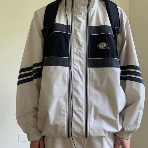 더블지퍼 오버핏 트랙자켓