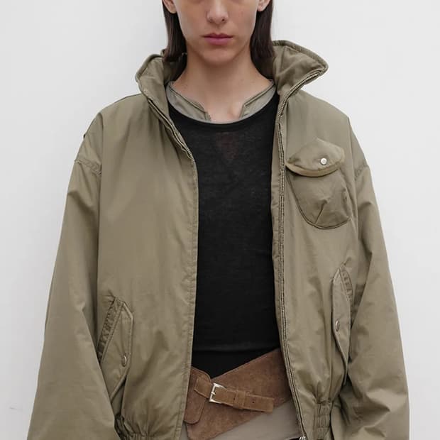 오픈와이와이 카고 봄버 카키,S  새상품