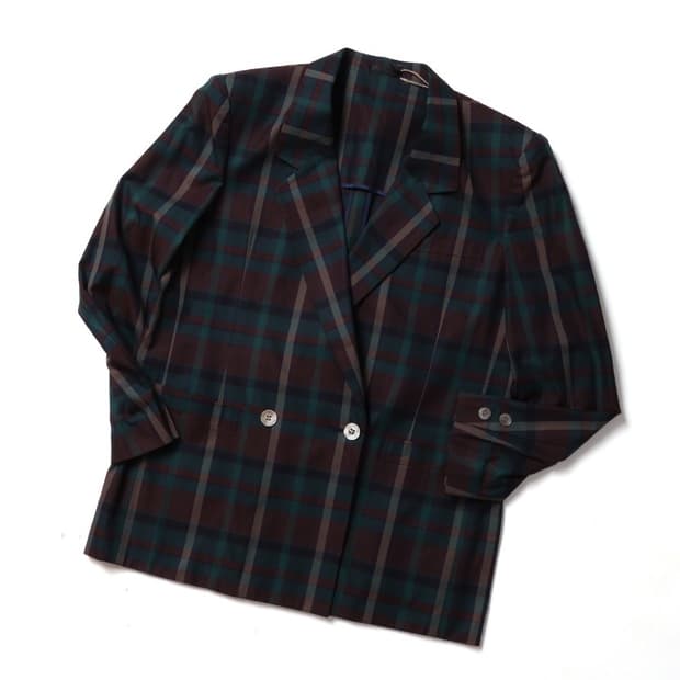 버버리 Burberrys Check Pattern Double Breas