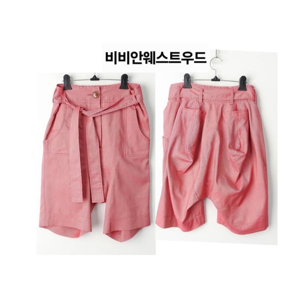 비비안웨스트우드 라이트핑크 드롭 린넨팬츠 여성 L

