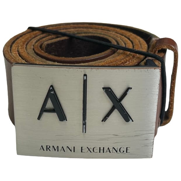 ARMANI EXCHANGE 브라운 레더 벨트
