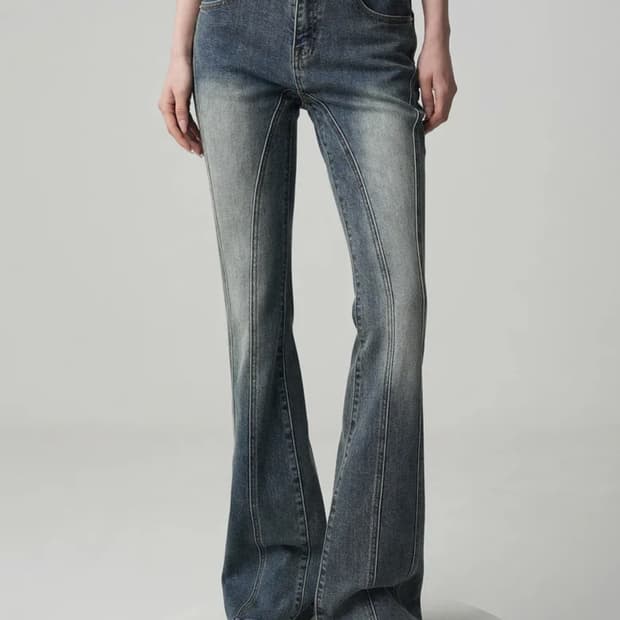 어반드레스 Thin Bootscut Pants WASHING BLUE