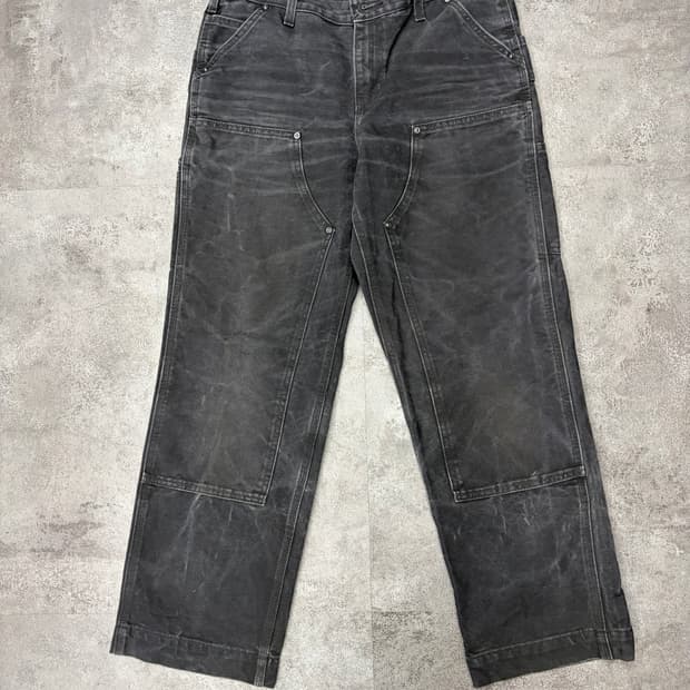 10s 칼하트 더블니 blk 블랙 워크팬츠