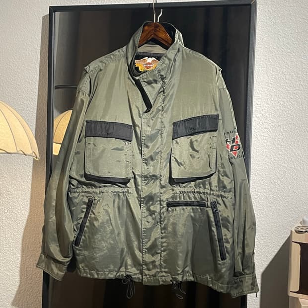 할리데이비슨 카키 야상 바람막이 L