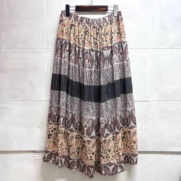 ANAP 패치워크패턴 히피 그런지 롱 스커트 JPN