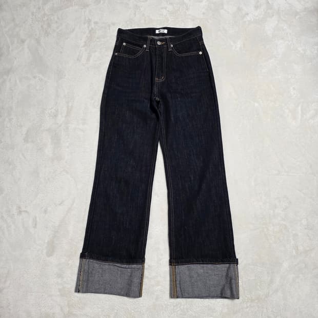 (S)여성 SILVER 롤업 데님 팬츠