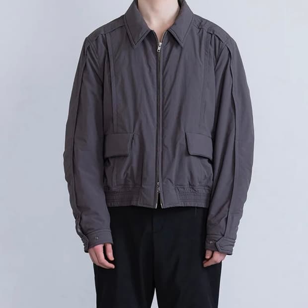 벨리에 라이닝 봄버자켓 - 그레이 S(95)