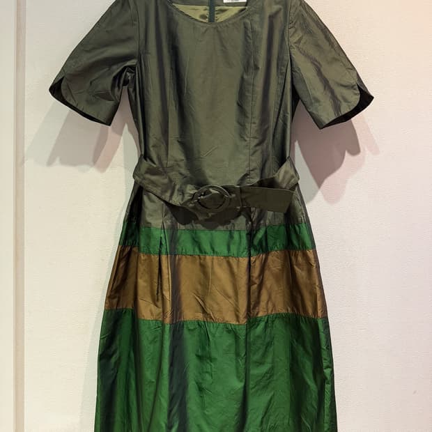 Hiroko Koshino Belted A-Line Dress