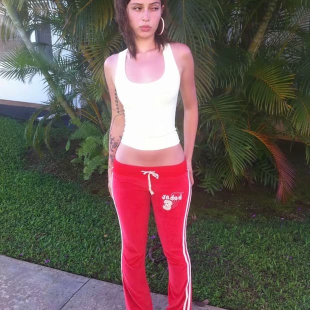 ASK ENQUIRED 골드펄 레터링 로우라이즈 슬림 부츠컷 팬츠