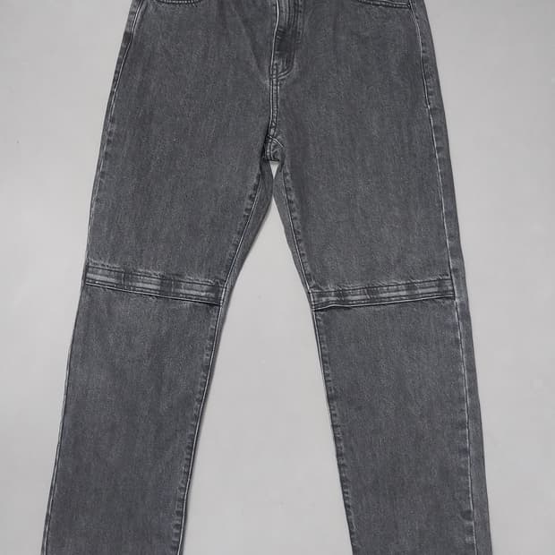 [34] 비슬로우 퍼플 미들지퍼 와이드 블랙진 청바지