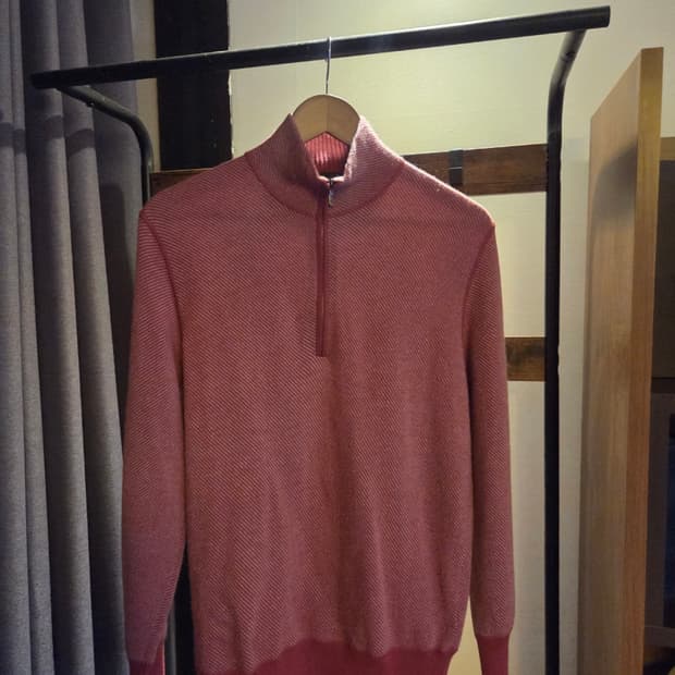 로로피아나 실크/캐시미어 짚업니트