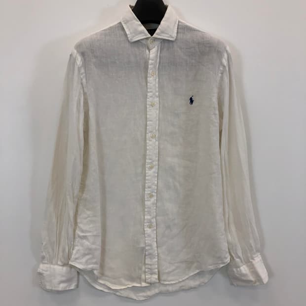 폴로 랄프로렌 상위라인 린넨셔츠 M 화이트
