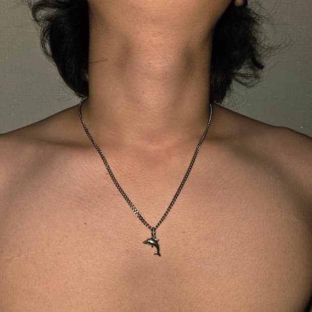 돌핀 체인 포인트 목걸이