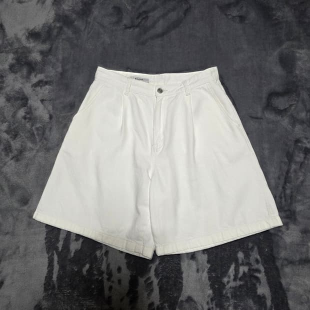 (XL)여성 에잇세컨즈 화이트 와이드 데님 반바지