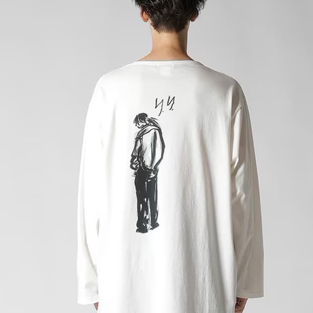 요지야마모토 yy백프린팅 롱슬리브 3사이즈