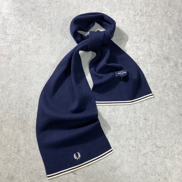 [152cm] Fred Perry 프레드 페리 네이비 머플러