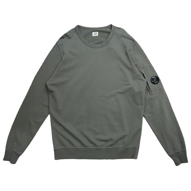 CP 컴퍼니 라이트 플리스 크루넥 렌즈 스웻셔츠 카키 L