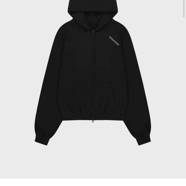 준느 후드집업 JNE T21 Front Logo Black 