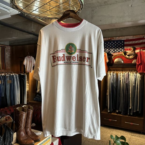 90s USA 빈티지 Budweiser 버드와이저 반팔 티셔츠