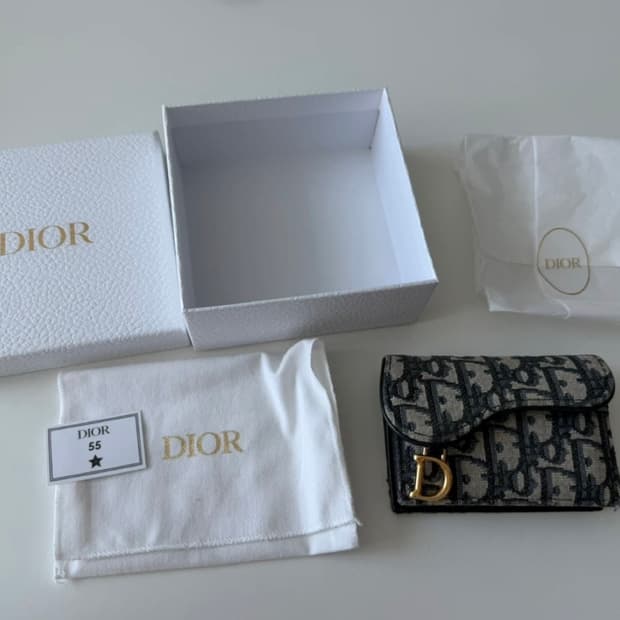 디올 오블리크 새들 카드지갑