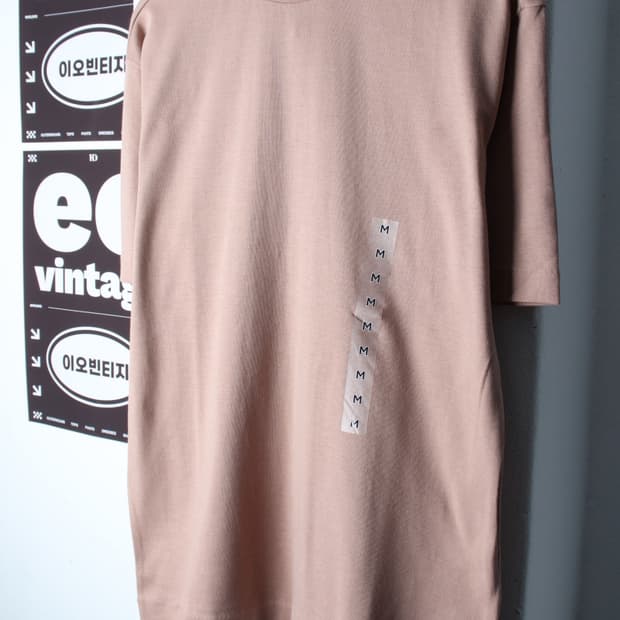 (M-L) 에잇세컨즈 반팔 티셔츠 새상품 연핑크 무지-H33238