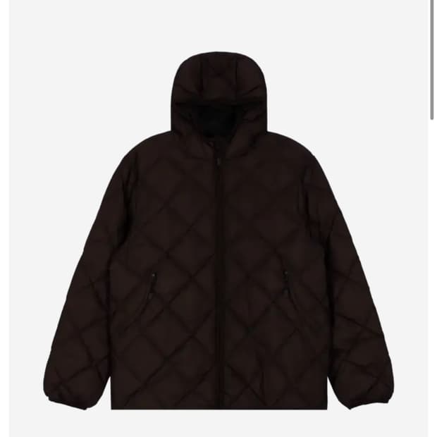 HIKING PATROL 라이트 후드다운 자켓 다크브라운