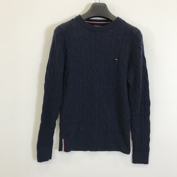 타미힐피거 울100프로 케이블니트 [M]