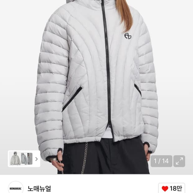 노매뉴얼 패딩(L사이즈)