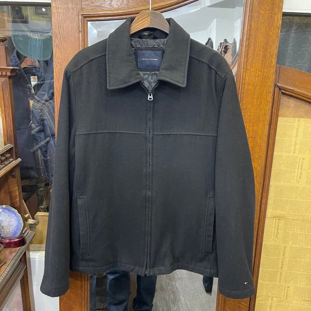 타미힐피거 모직 블루종