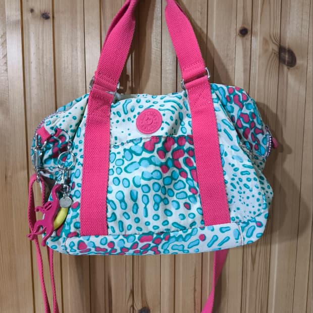 키플링 미니 패턴 토트백 미니크로스백